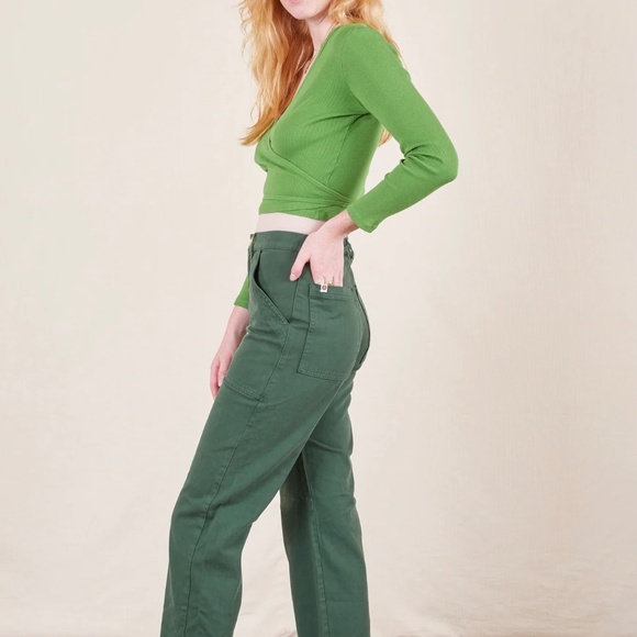 NWT BIG BUD PRESS Work Pants Emerald Green Regular length XXS - Picture 3 of 5